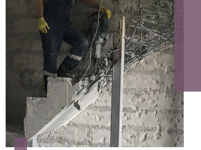 Демонтаж металлических и бетонных лестниц в Североморске