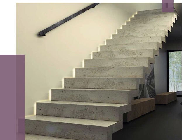 Облицовка бетонных лестниц в Североморске от 4814 руб/м2