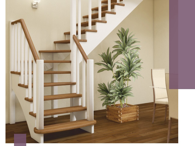 Г-образные лестницы под ключ в Североморске — изготовление и монтаж