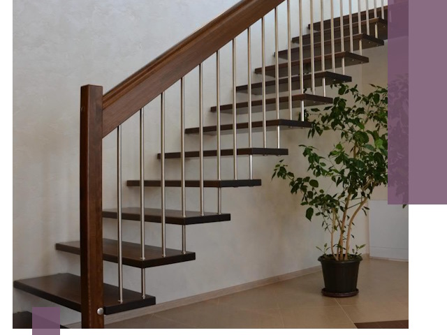 Лестницы на больцах под ключ в Североморске – изготовление и монтаж