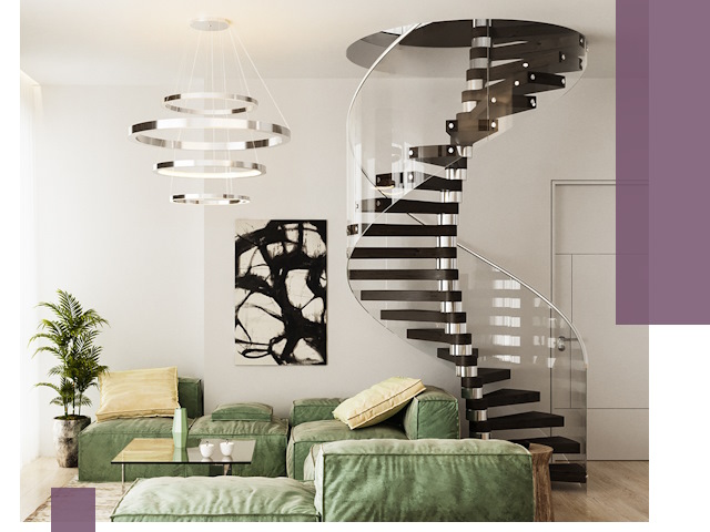 Лестницы для двухуровневой квартиры в Североморске — изготовление и монтаж