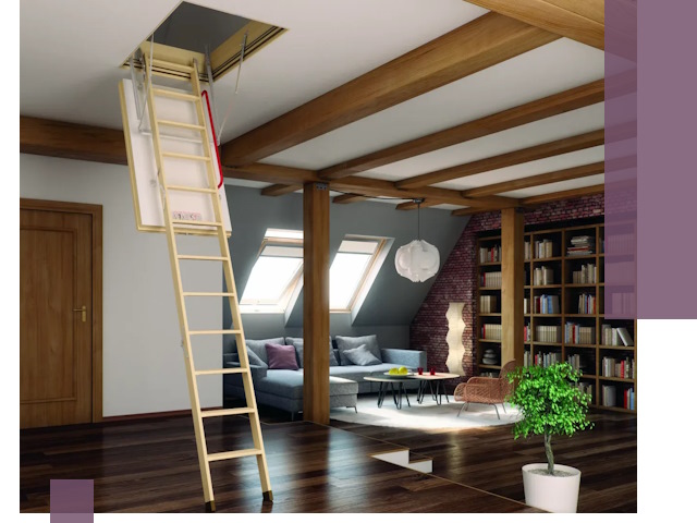 Чердачные лестницы под ключ в Североморске: изготовление и монтаж