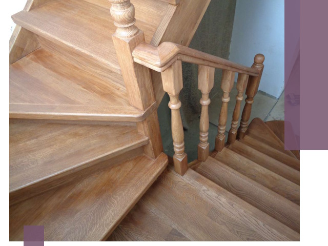 Дубовые лестницы под ключ в Североморске: изготовление и монтаж
