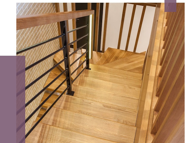 Лестницы из ясеня в Североморске под ключ от 10483 руб. 