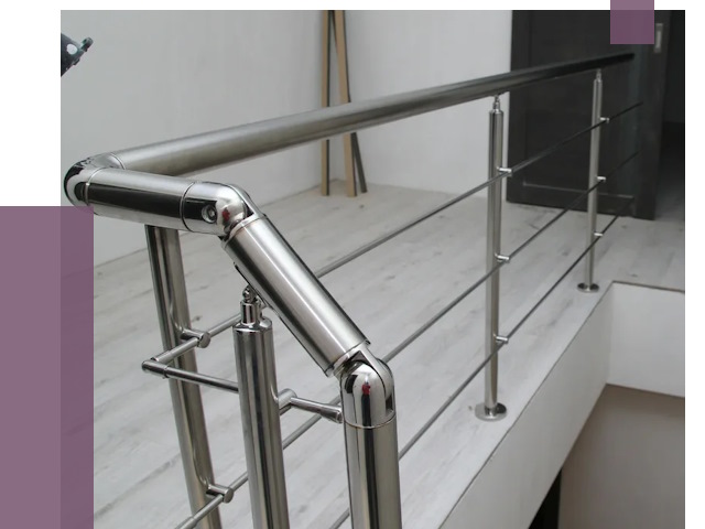 Перила из нержавеющей стали в Североморске от 9413 руб. под ключ | ПРОЛЁТ-Свм