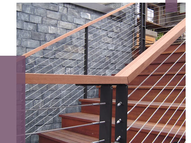 Тросовые перила под ключ в Североморске от 8130 руб. 