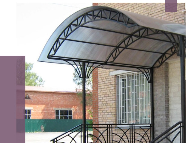 Металлические навесы и козырьки в Североморске от 13371 руб.