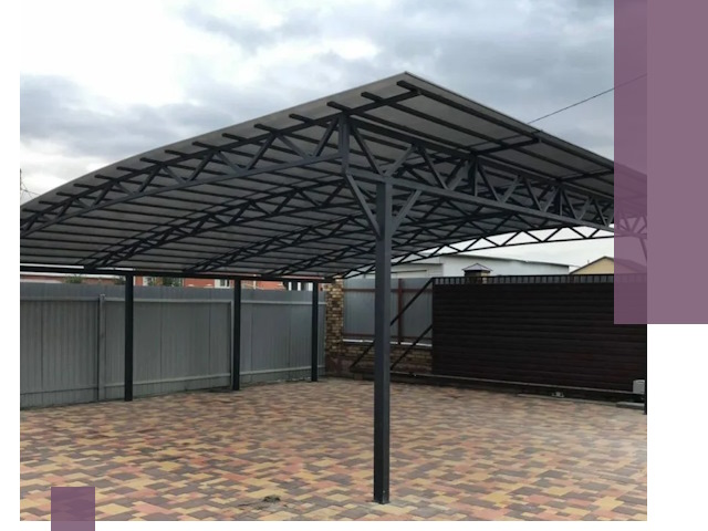 Недорогие навесы под ключ в Североморске — изготовление и монтаж