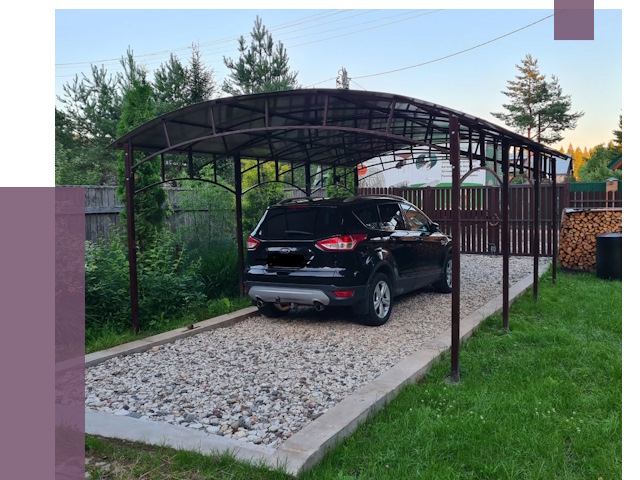 Навесы для автомобиля в Североморске от 13746 руб.  | ПРОЛЁТ-Свм