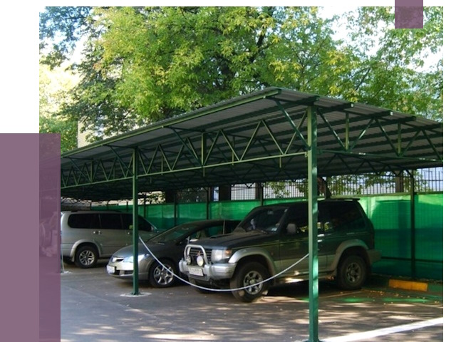 Навесы для парковки в Североморске от 83971 руб. заказать | ПРОЛЁТ-Свм