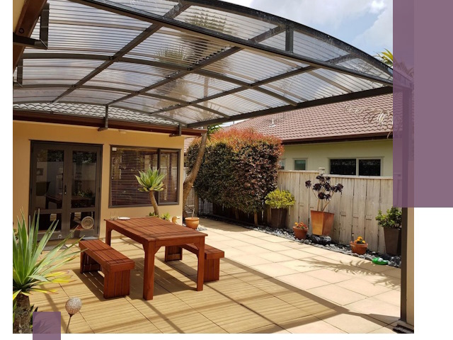 Навесы во двор под ключ в Североморске — изготовление и монтаж