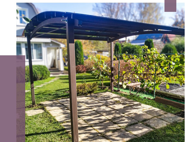 Навесы для дачи в Североморске от 13318 руб. под ключ — ПРОЛЁТ-Свм