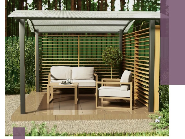 Навесы для дачи в Североморске: изготовление, монтаж и демонтаж