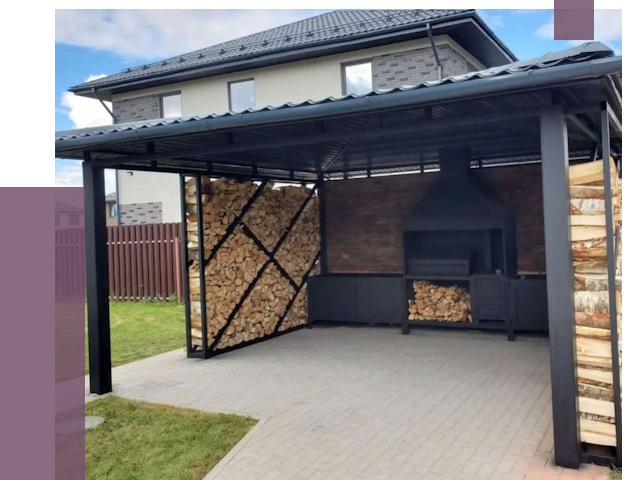 Навесы для барбекю в Североморске от 13318 руб. под ключ | ПРОЛЁТ-Свм