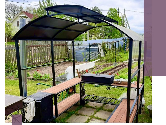 Навесы для барбекю в Североморске: изготовление, монтаж и демонтаж