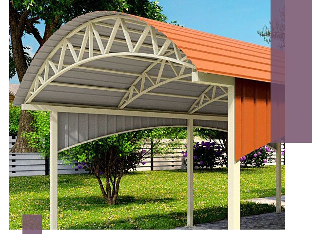 Навесы из профнастила под ключ в Североморске — установка и монтаж