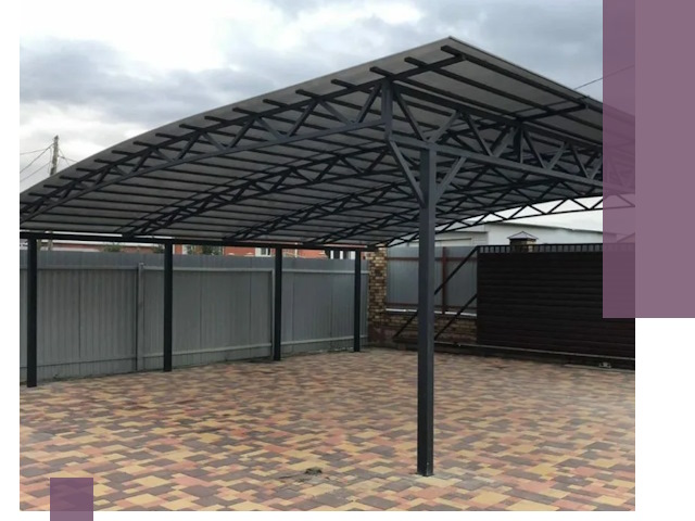 Металлические навесы под ключ в Североморске — изготовление и монтаж