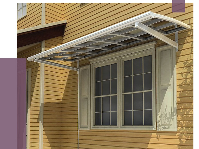 Козырьки над окнами в Североморске от 7969 руб. — монтаж, покупки | ПРОЛЁТ-Свм