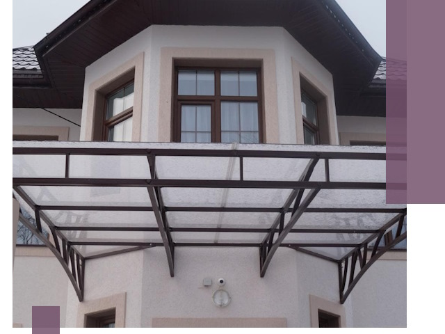 Козырьки из поликарбоната под ключ в Североморске