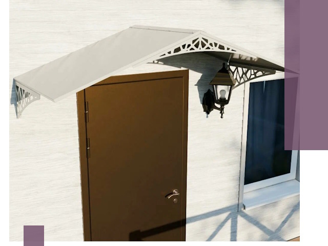 Металлические козырьки на входы и террасы в Североморске