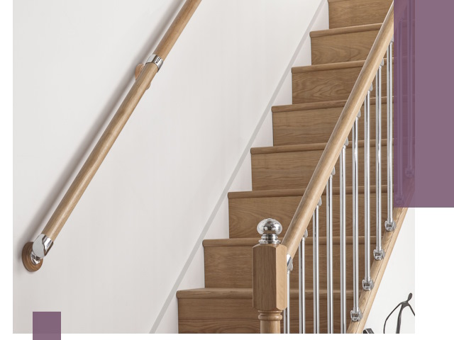 Пристенные поручни из стали и нержавейки под монтаж в Североморске